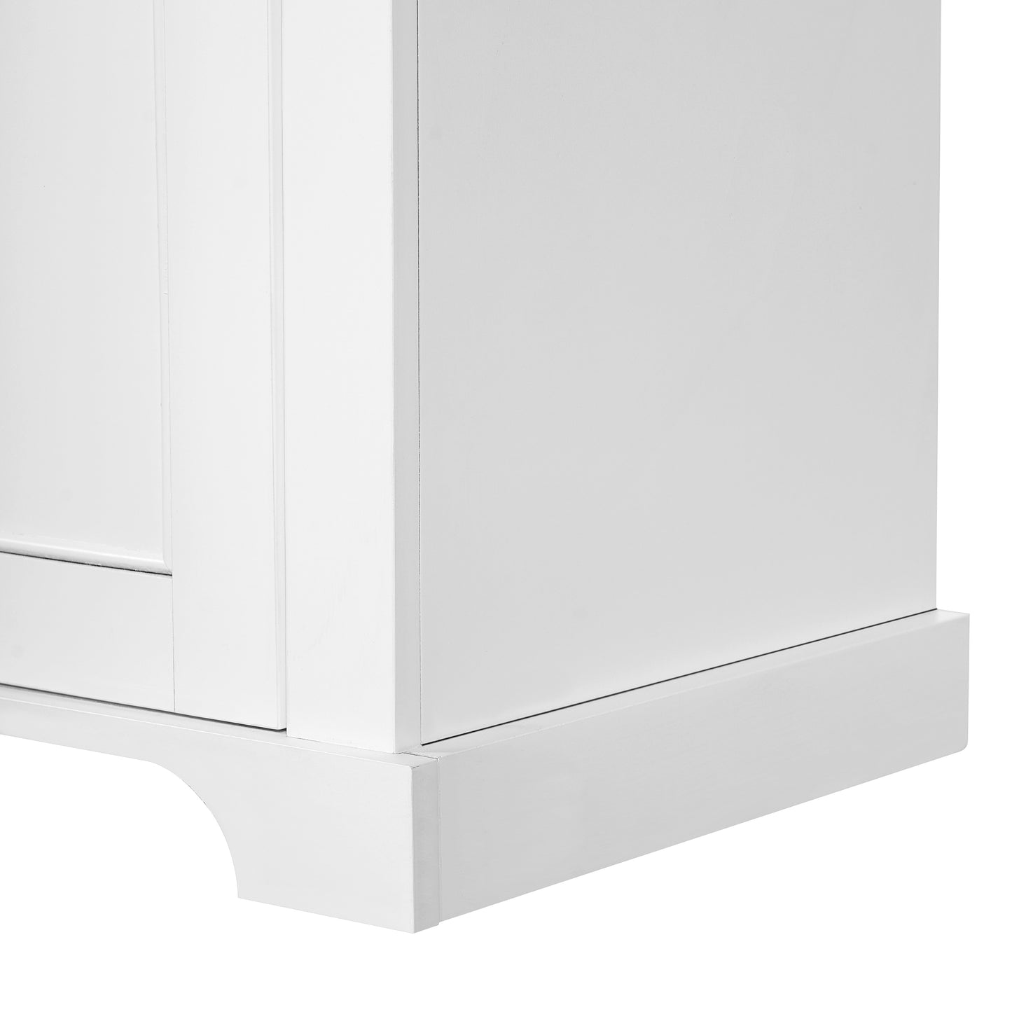 67.2" Tall Bathroom Storage Cabinet with Tempered Glass Doors, Adjustable Shelves & Drawer – Modern Freestanding Linen Tower, Soft-Close Design