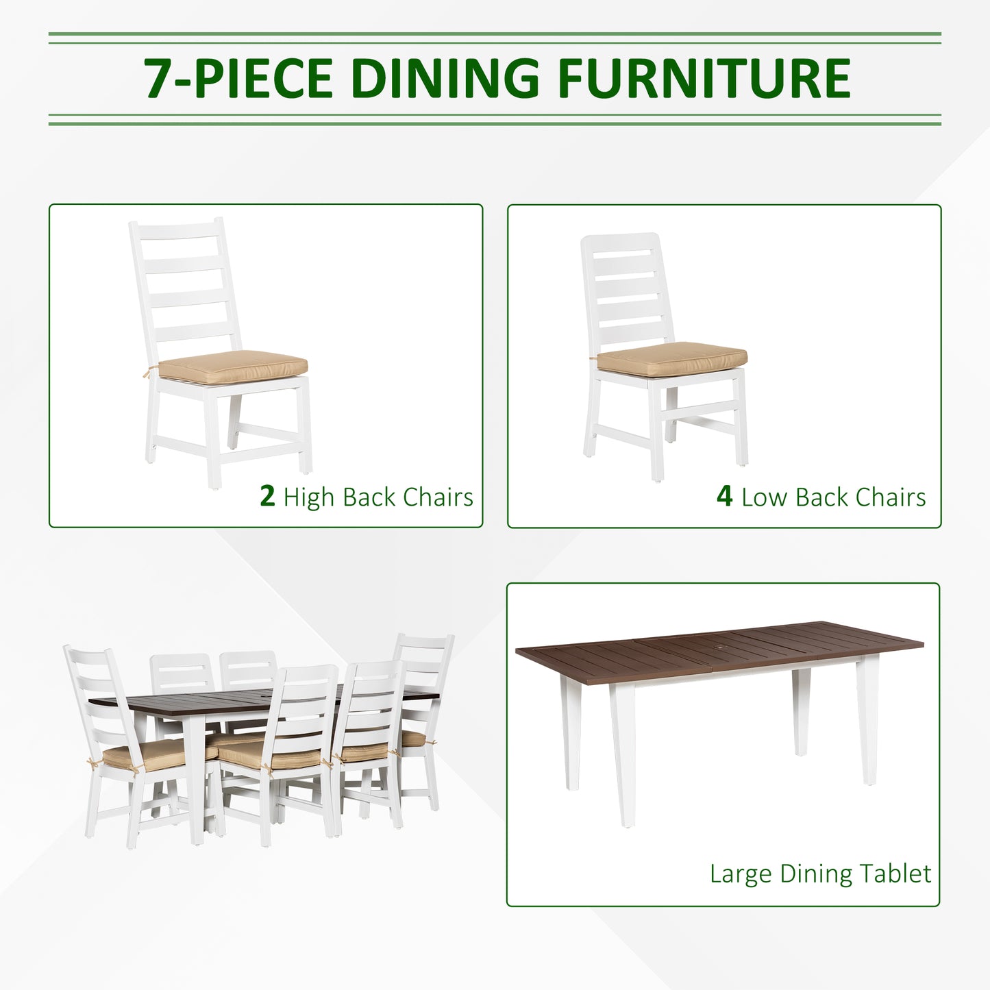 Pieces Patio Furniture Set