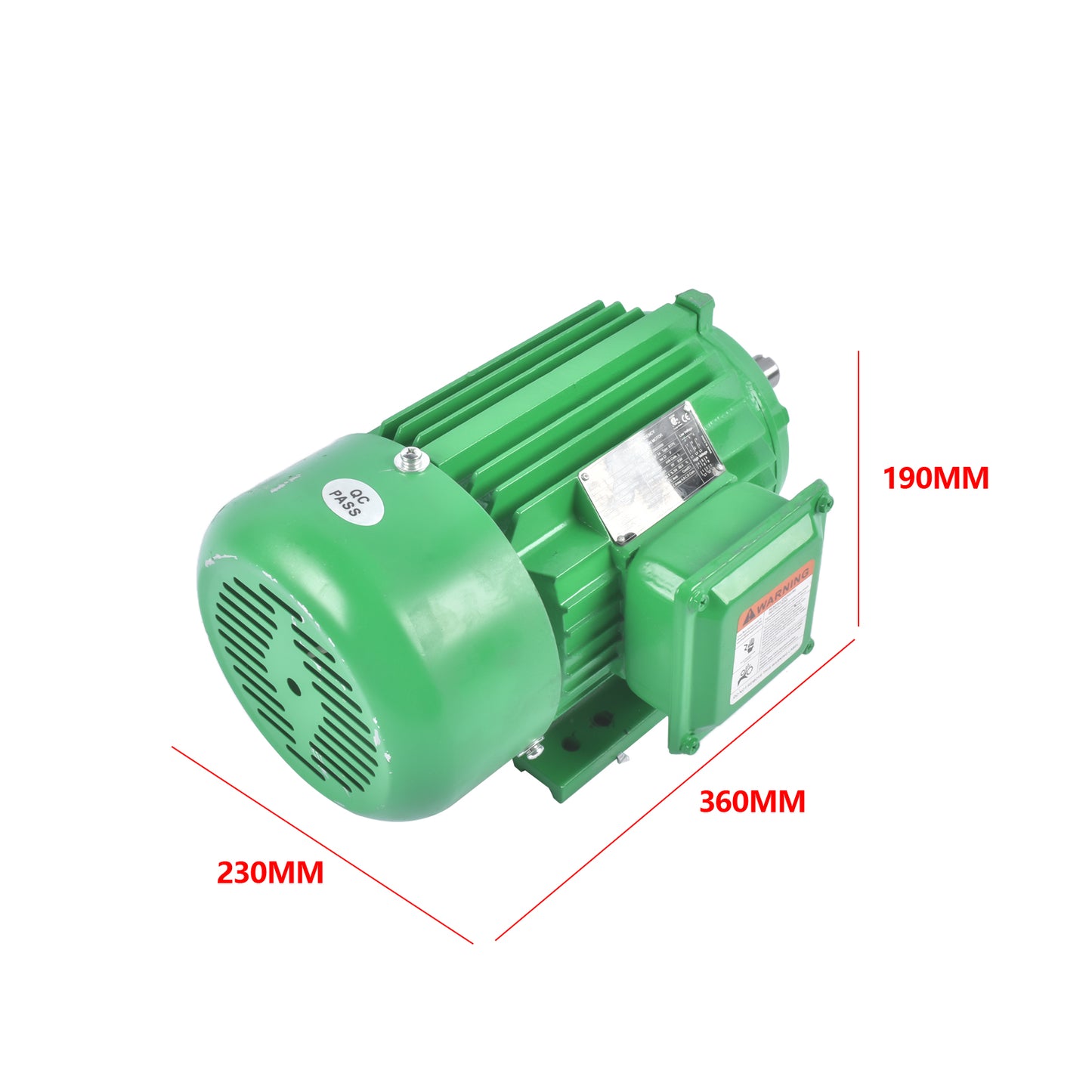 2HP 3 Phase Electric Motor 1800 RPM 145T Frame TEFC 230/460 Volt High Efficiency
